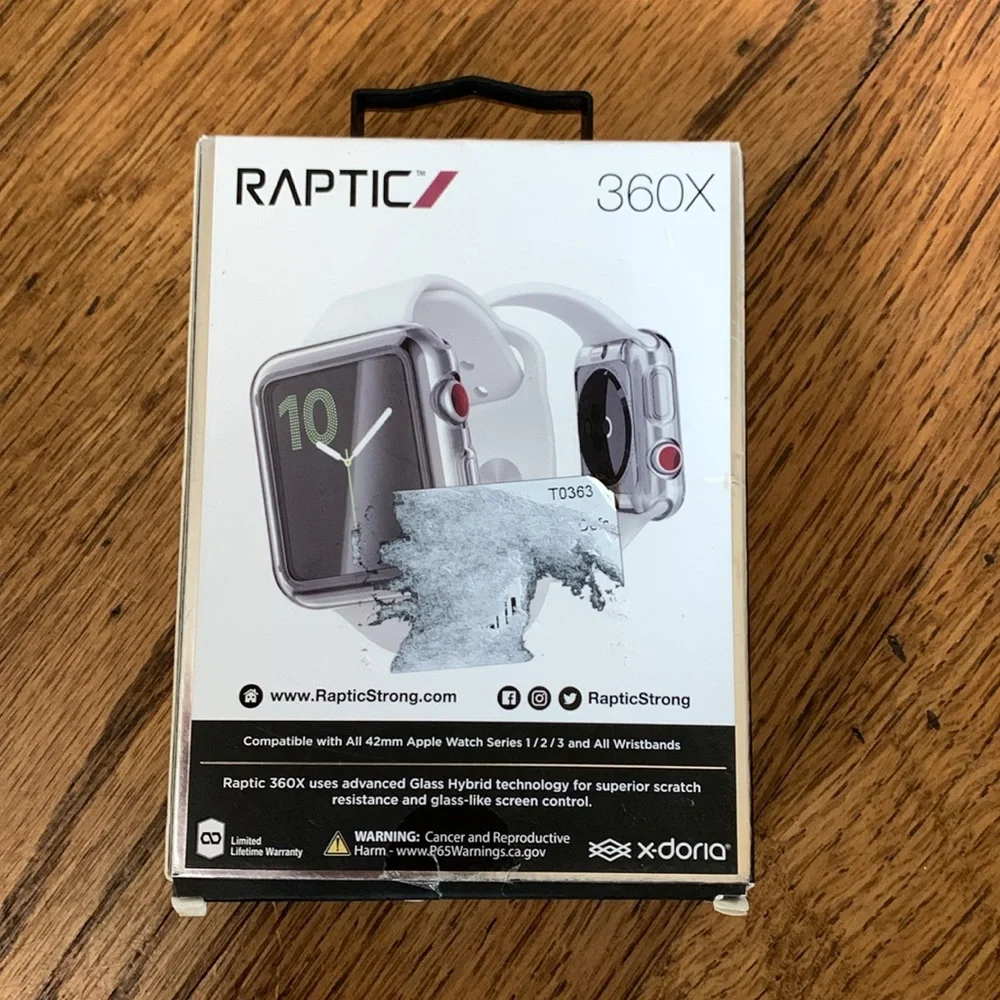 Raptic Clear Rubber Bumper for Apple Watch 42mm